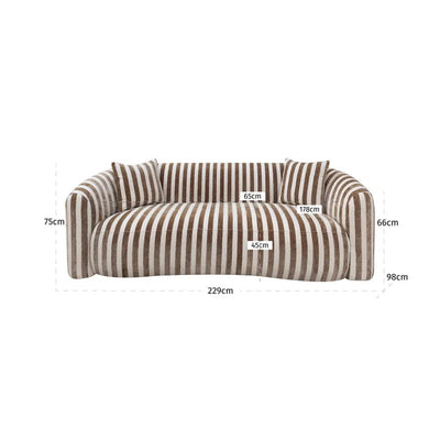 Bank Luxandra gestreept zand by Richmond Interiors