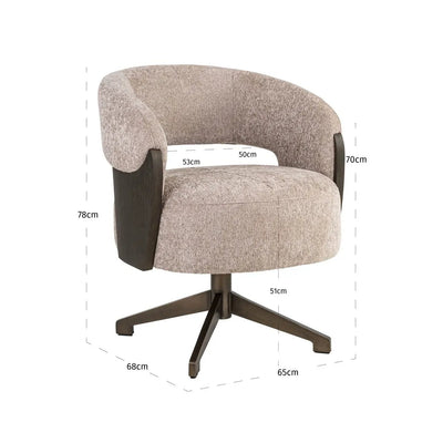 Eetkamerstoel Pollux Be Easy Sand Oak draaibaar by Richmond Interiors