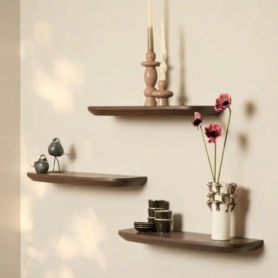 Wandplank Gusta bruin | 60 cm | Set van 3 by Starfurn