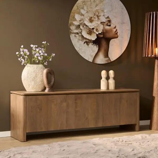 TV-meubel Dallas naturel mangohout 210 cm by Starfurn