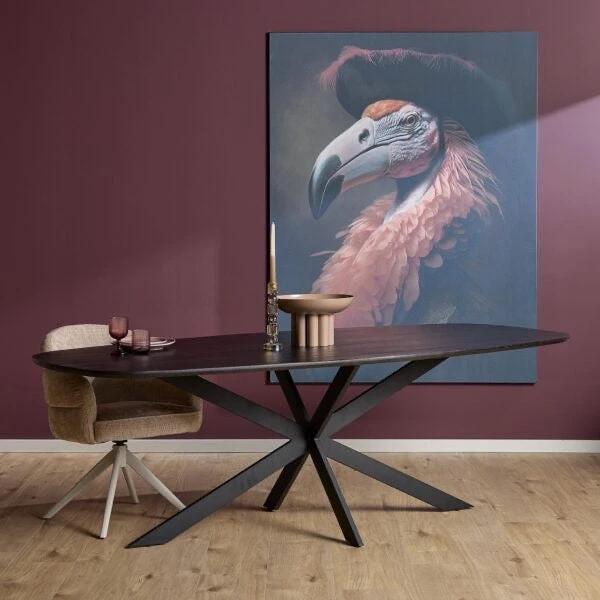 Eettafel Eiken Ferris | Deens Ovaal 180 cm | Zwart by Starfurn