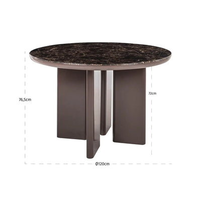 Eettafel Almundi chocoladebruin Ø 120 by Richmond Interiors