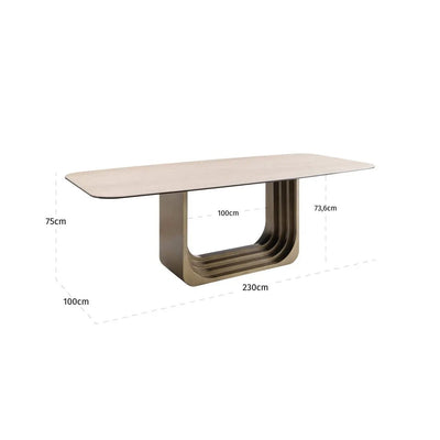 Eettafel Maxfield beige 230 by Richmond Interiors