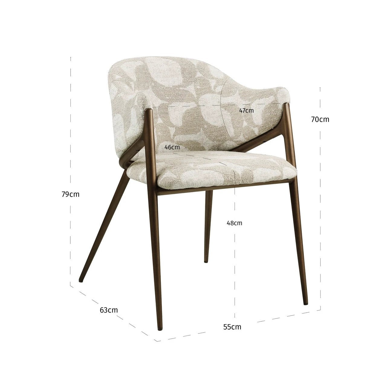 Eetkamerstoel Gwen natural oasis by Richmond Interiors