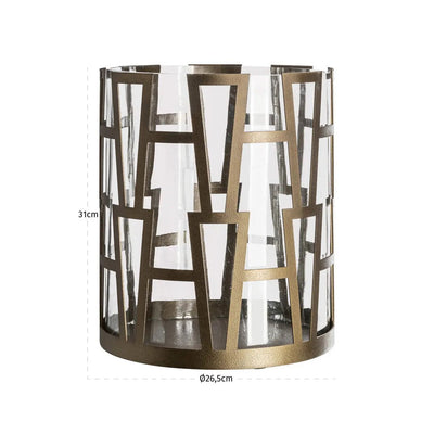 Windlicht Shandy antiek messing groot by Richmond Interiors