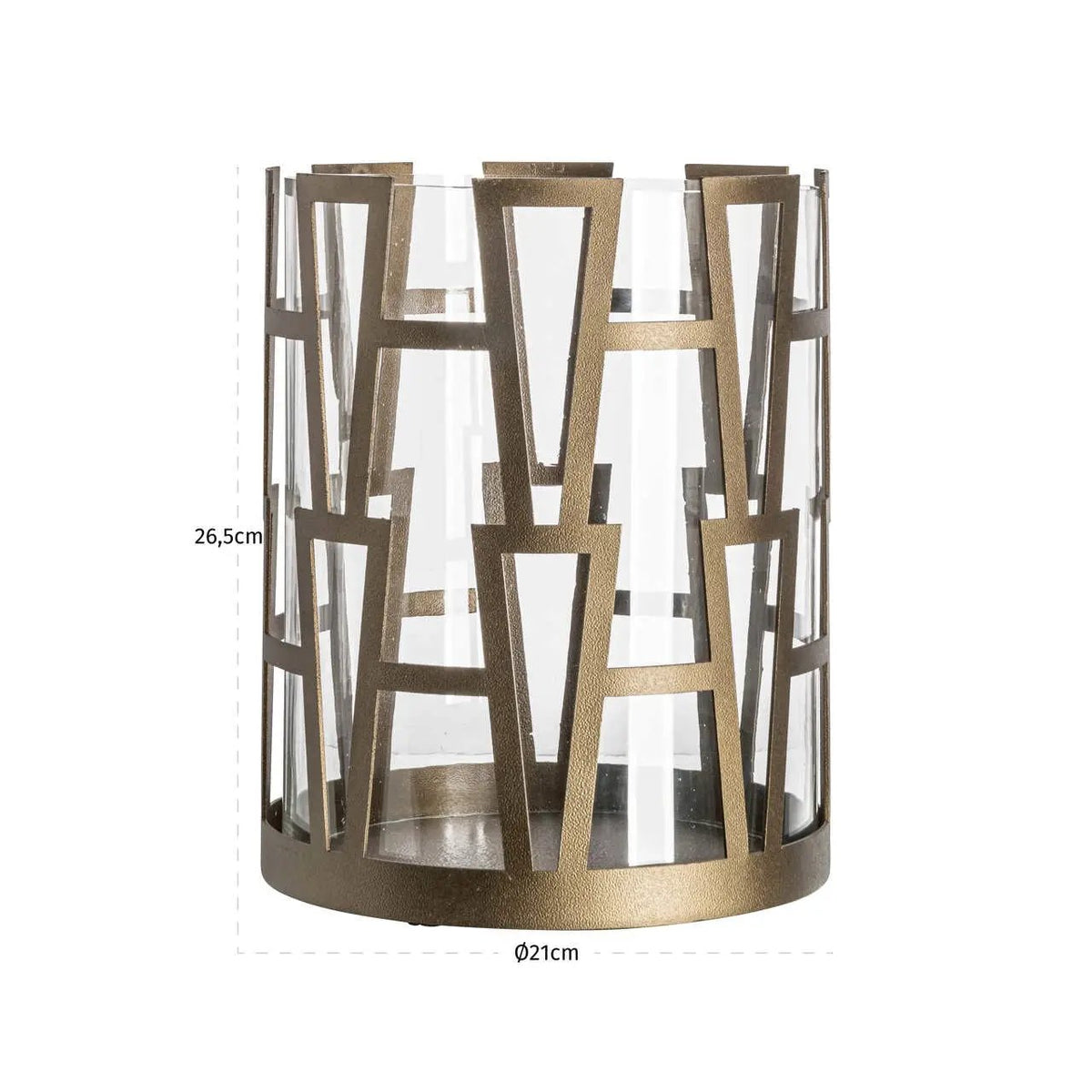 Windlicht Shandy antiek messing klein by Richmond Interiors