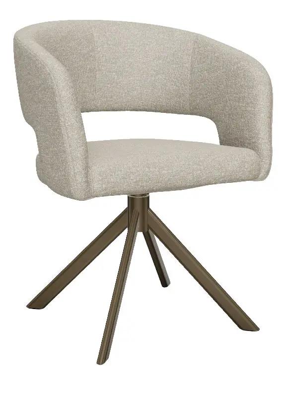 Eetkamerstoel Tokyo 360 Draai | lodge beige | anodic brown by Moods Collection