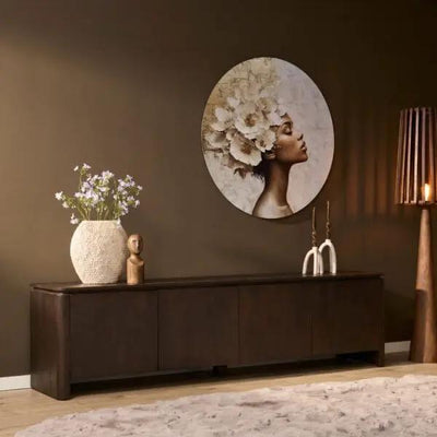 TV-meubel Dallas bruin mangohout 210 cm by Starfurn