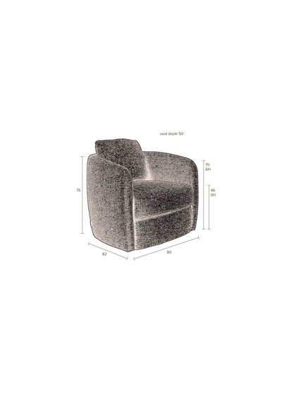 Fauteuil Boho Stone by Dutchbone