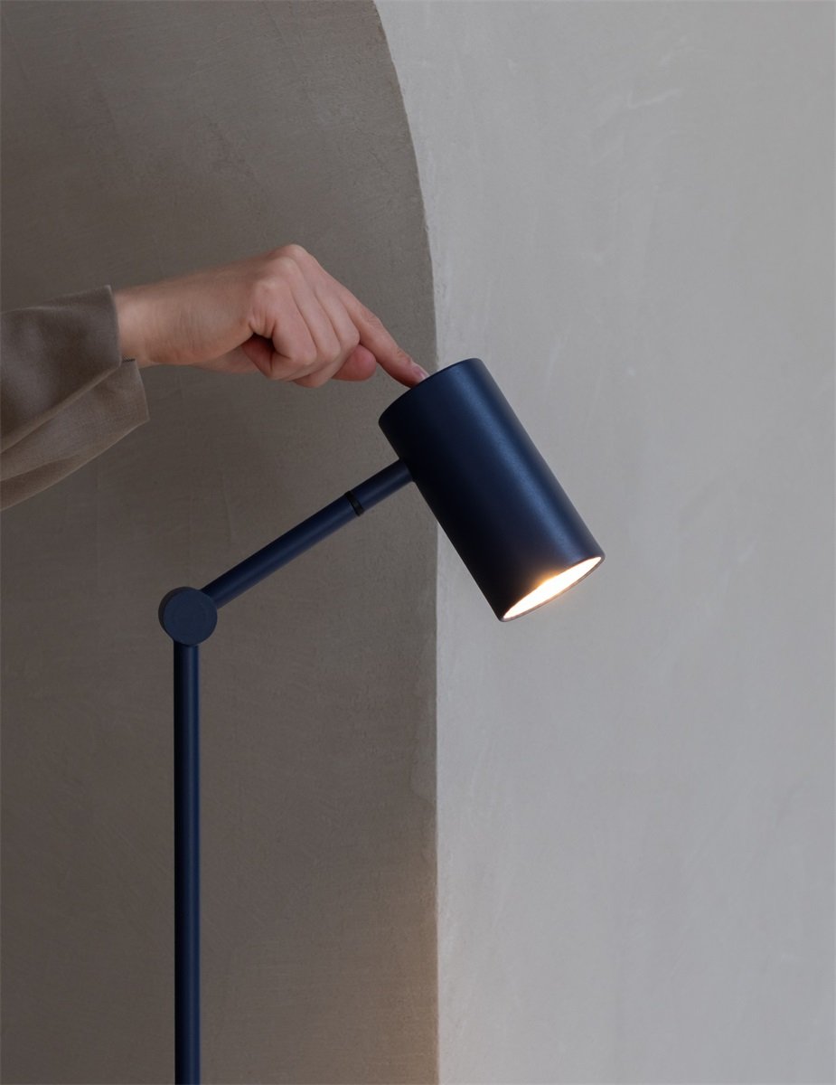 Vloerlamp Montreux, donker blauw