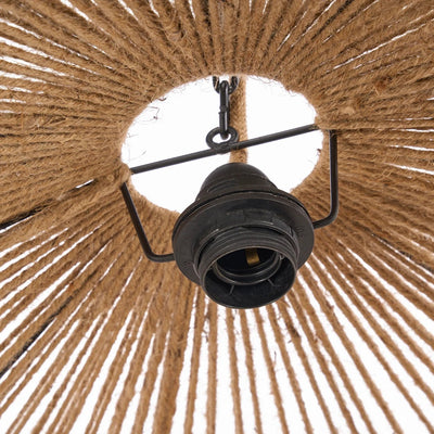 Kroonluchter Houten Kralen - Naturel - L by Bazar Bizar Antwerp