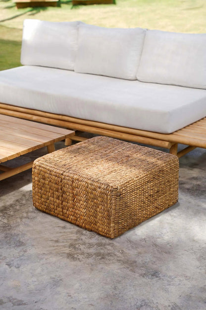 De Hyacint Poef Vierkant - Naturel - M