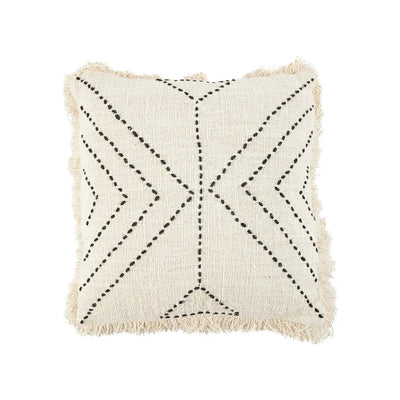 Kussenhoes De Tribal - naturel-zwart - 50x50cm by Bazar Bizar Antwerp