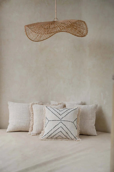 Kussenhoes De Tribal - naturel-zwart - 50x50cm by Bazar Bizar Antwerp