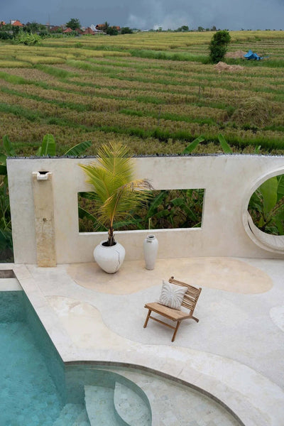 Kussenhoes De Isla Palm - natuurwit - 50x50cm by Bazar Bizar Antwerp