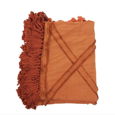 The Berber bedsprei - terracotta -300x240cm by Bazar Bizar Antwerp