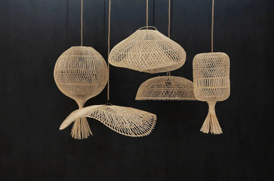 De Dumpling Hanglamp / Vloerlamp - Naturel - L by Bazar Bizar Antwerp