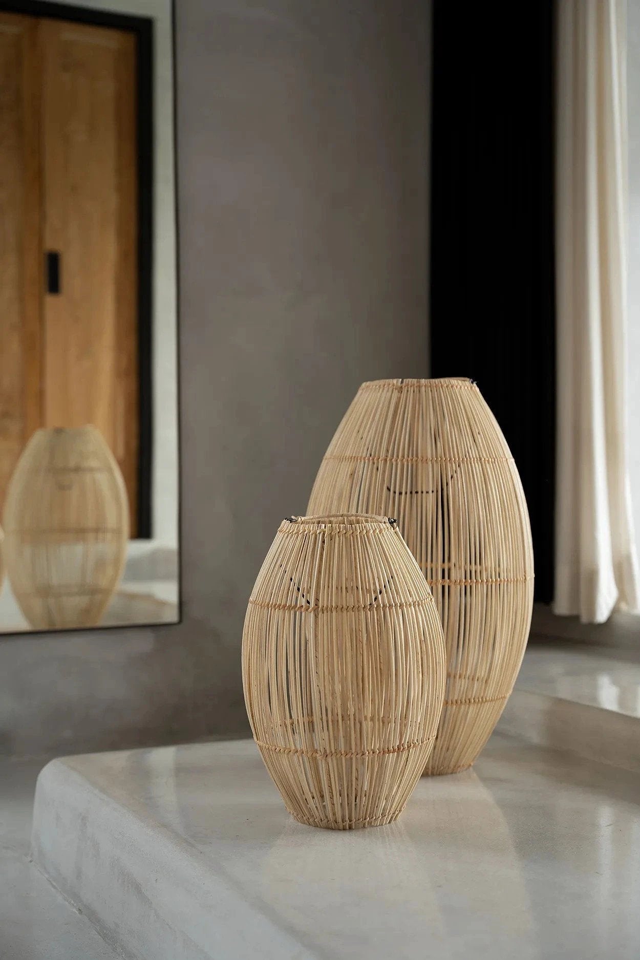 De Zuri Hanglamp / Vloerlamp - Naturel - L by Bazar Bizar Antwerp