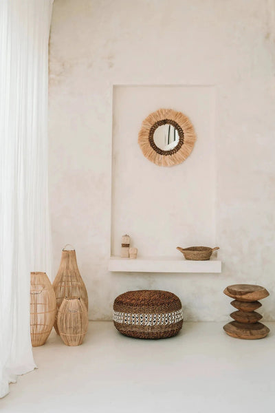 De Zuri Hanglamp / Vloerlamp - Naturel - L by Bazar Bizar Antwerp