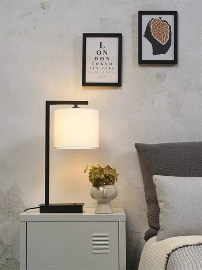 Tafellamp Boston - Zwart/Wit - 18x18x44cm by it's about RoMi