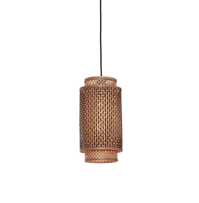 Hanglamp Bhutan - Bamboe/Zwart - Ø18x35cm by GOOD&MOJO