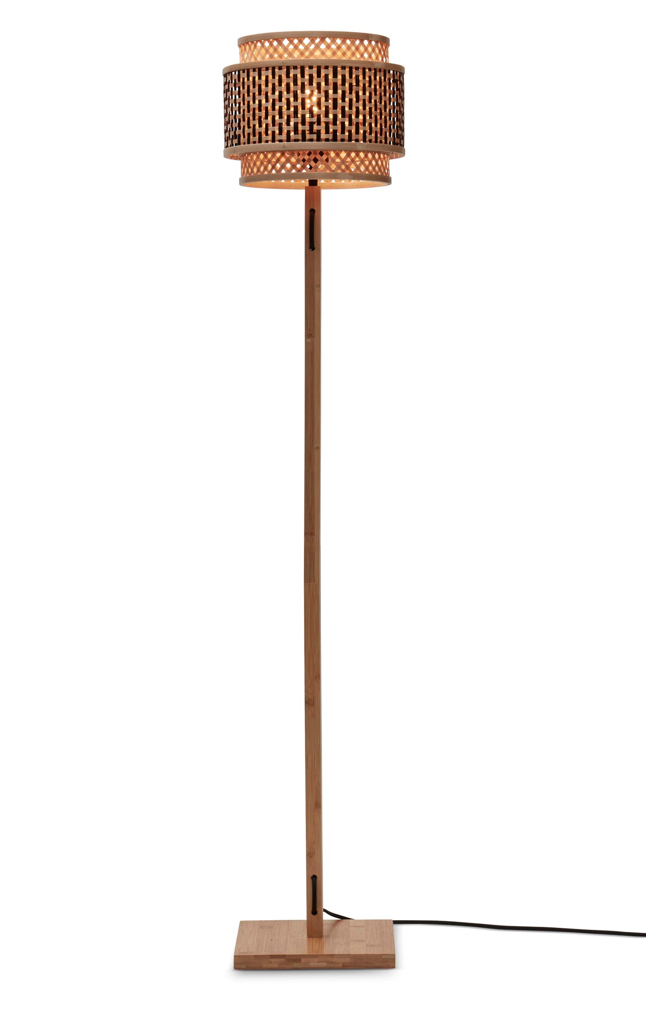 Vloerlamp Bhutan - Bamboe/Zwart - Ø25x130cm