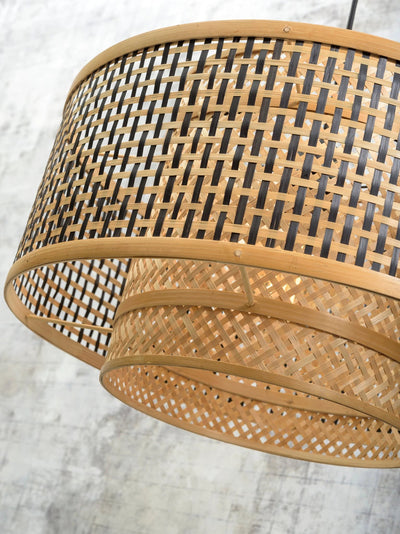 Hanglamp Bhutan - Bamboe/Zwart - Ø50cm by GOOD&MOJO