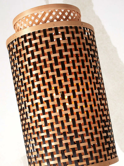 Vloerlamp Bhutan - Bamboe/Zwart - 20x20x145cm by GOOD&MOJO