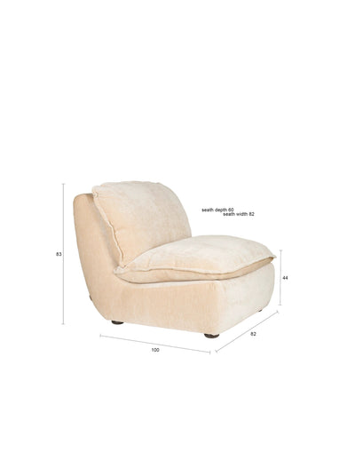 Fauteuil Radley Beige by Dutchbone