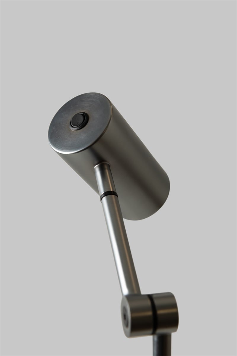 Vloerlamp Montreux, nickel finish