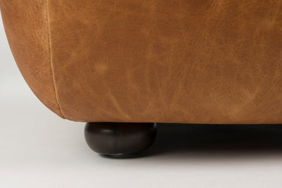 Fauteuil Wyatt Wax Leather Cognac by Dutchbone