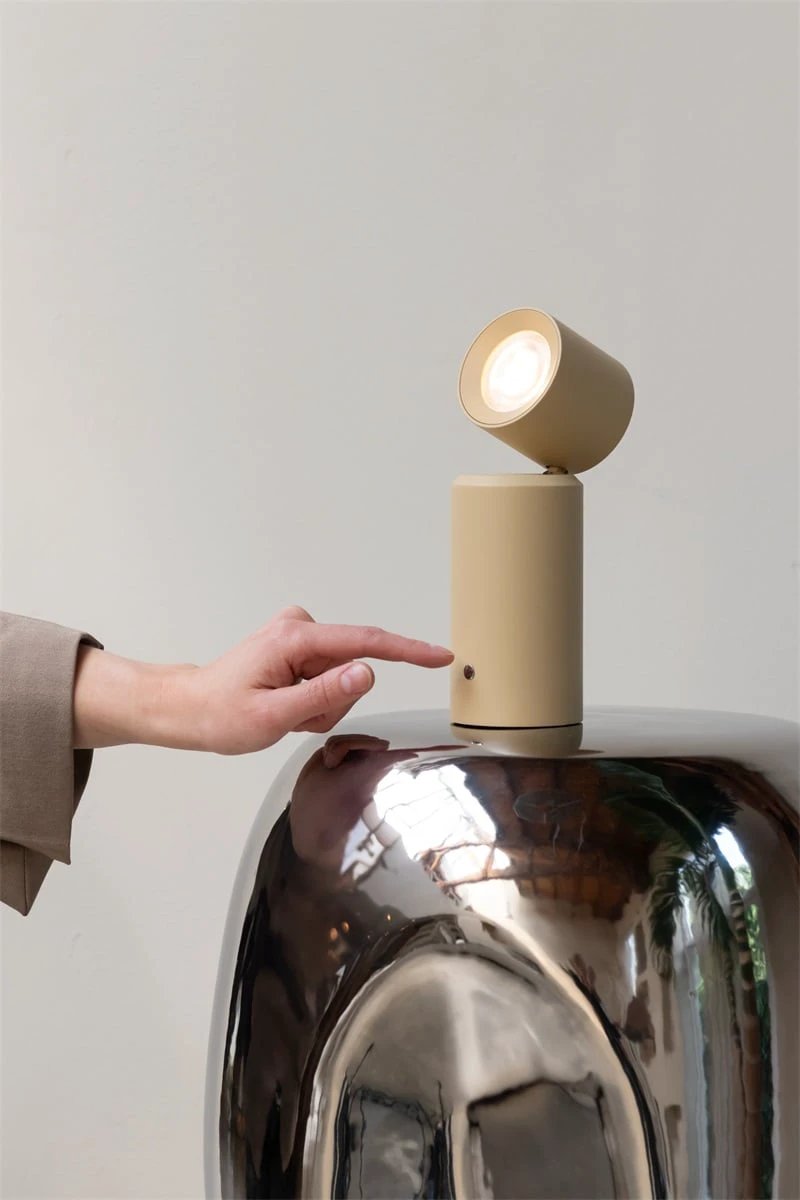 Wandlamp/Tafellamp Milan oplaadbaar, beige by it's about RoMi