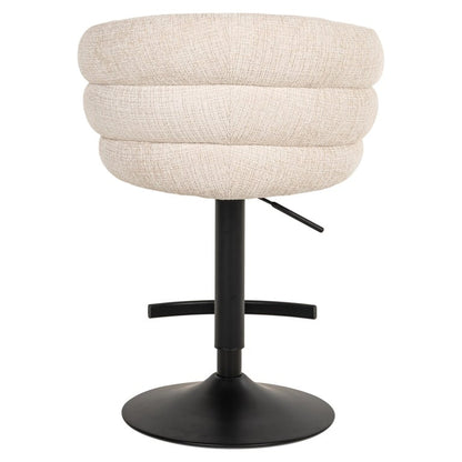 Bar/counter stoel Nikki draai beige chenille - depauwwonen