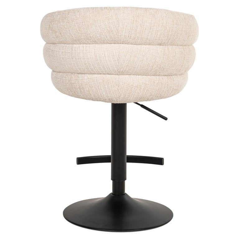 Bar/counter stoel Nikki draai beige chenille - depauwwonen