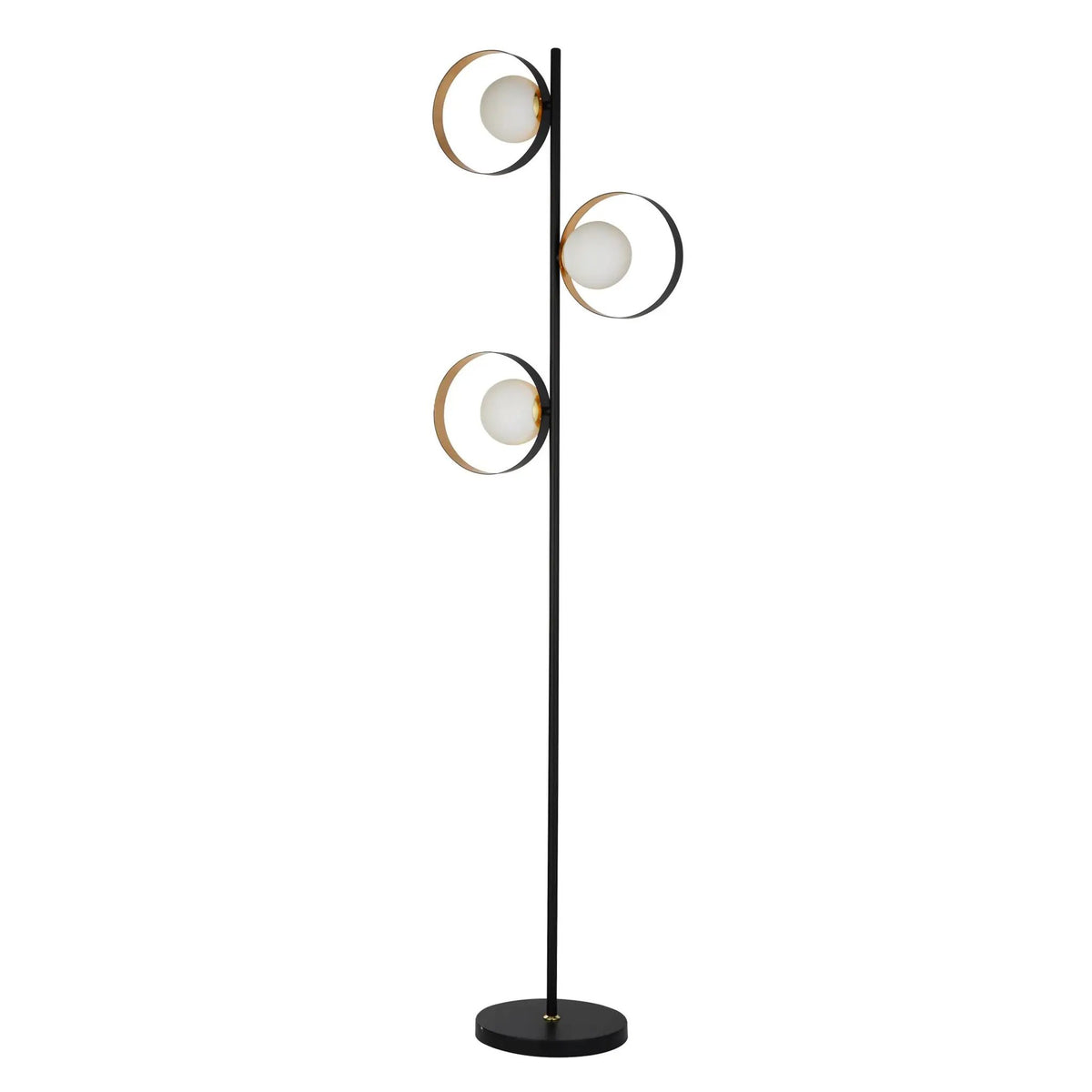 Vloerlamp Elina 3-lichts - Black gold by Searchlight