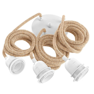 Lampfitting voor hanglamp - Naturel Wit - 3 Fittings by Bazar Bizar Antwerp