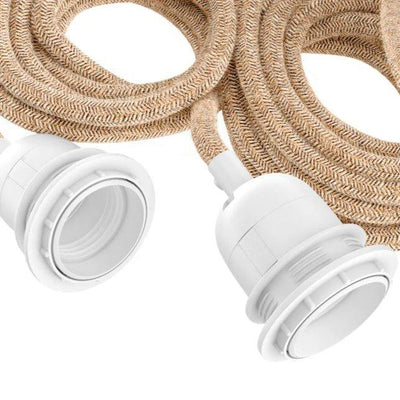 Lampfitting voor hanglamp - Naturel Wit - 3 Fittings by Bazar Bizar Antwerp