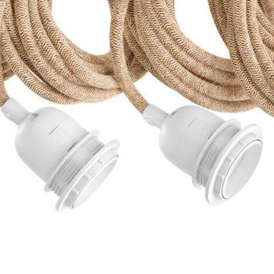Lampfitting voor hanglamp - Naturel Wit - 5 Fittings by Bazar Bizar Antwerp