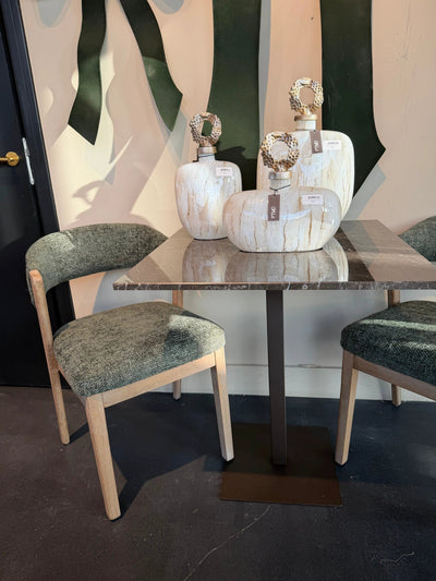 Eetkamerstoel Kael Olijfgroen Rubberhout (set van 2) by PTMD