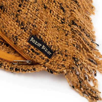 De Oh My Gee Kussenhoes - Cinnamon Zwart - 35x100 by Bazar Bizar Antwerp