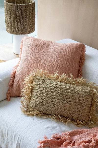 De Oh My Gee Kussenhoes - Zalm Roze - 60x60 by Bazar Bizar Antwerp