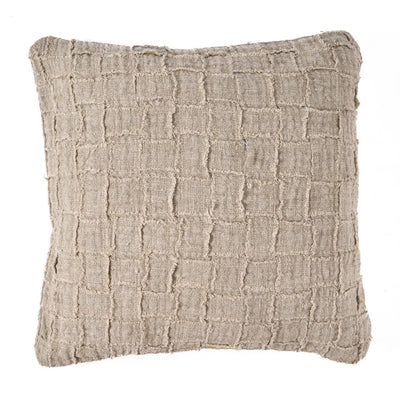 Kussenhoes De Linnen Damier - Naturel - 50x50cm by Bazar Bizar Antwerp