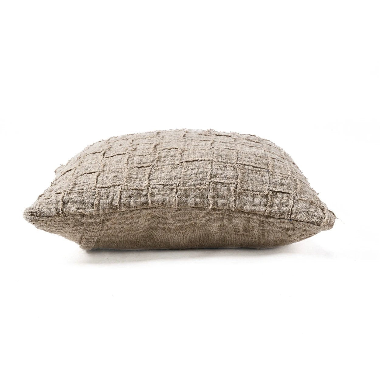 Kussenhoes De Linnen Damier - Naturel - 50x50cm by Bazar Bizar Antwerp