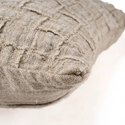 Kussenhoes De Linnen Damier - Naturel - 50x50cm by Bazar Bizar Antwerp