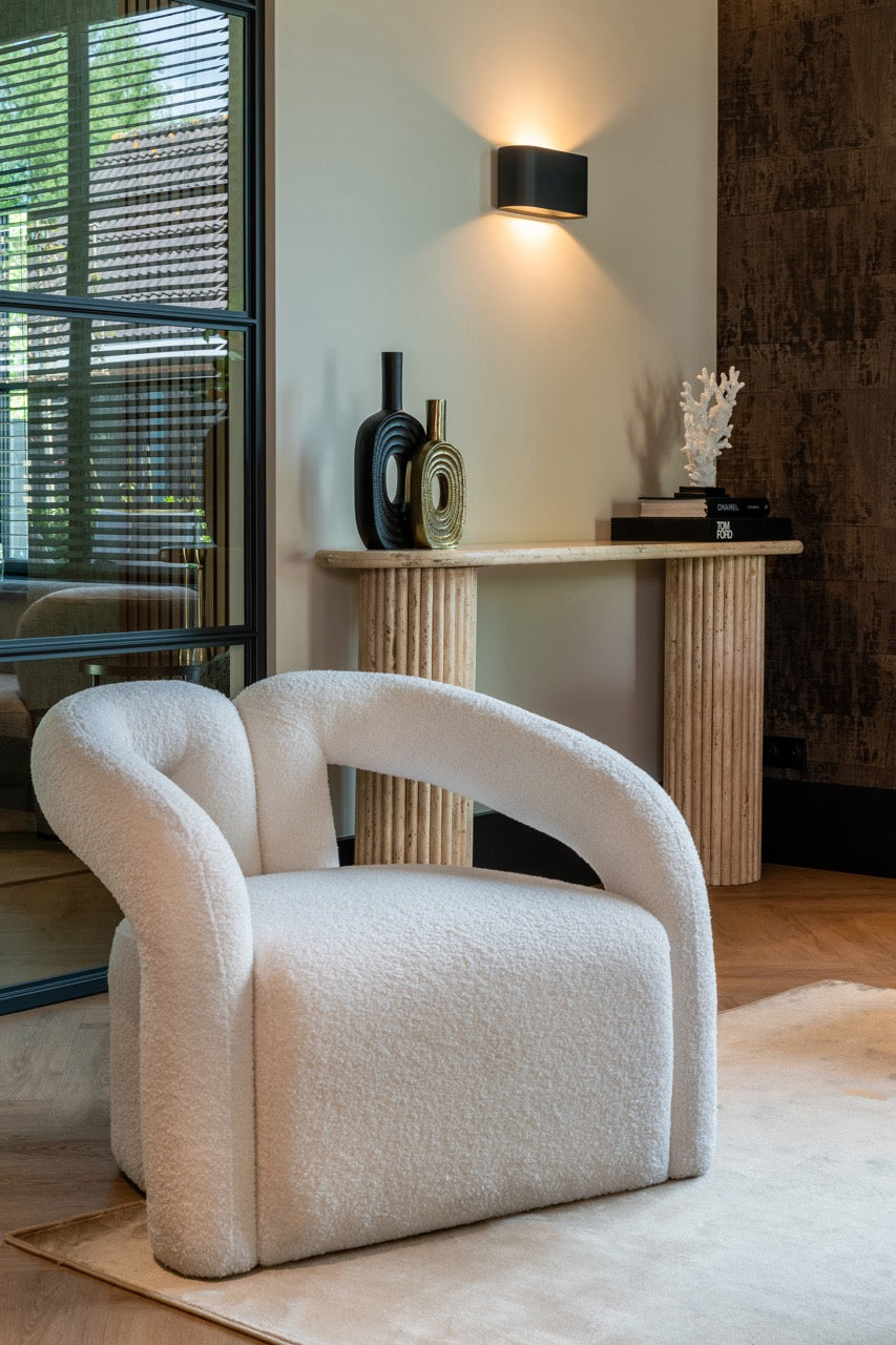 Fauteuil Dana white furry