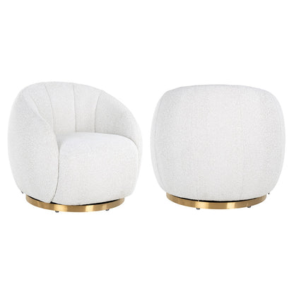 Draaifauteuil Jago White Bouclé