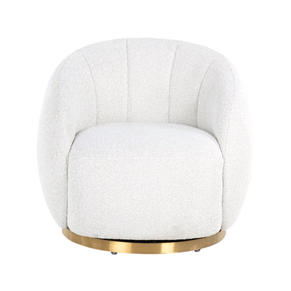 Draaifauteuil Jago White Bouclé