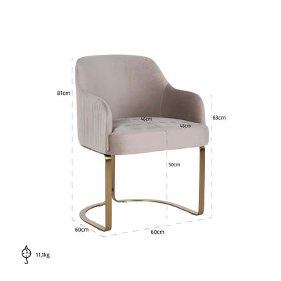 Eetkamerstoel Hadley Khaki Velvet (brandvertragend) by Richmond Interiors