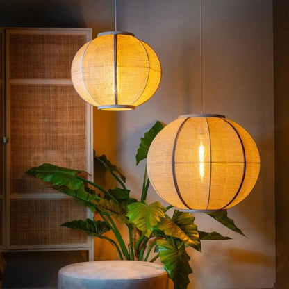 Hanglamp Fabric Sand Ø78