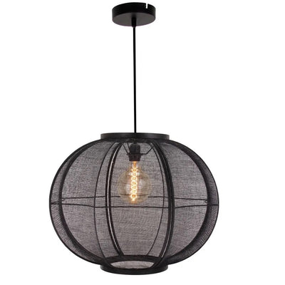 Hanglamp Fabric Black Ø48cm by ETH